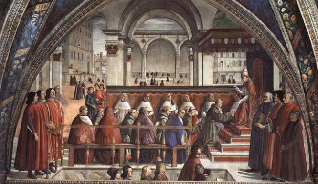 Domenicho Ghirlandaio Bestatigung der Ordensregel der Franziskaner Spain oil painting art